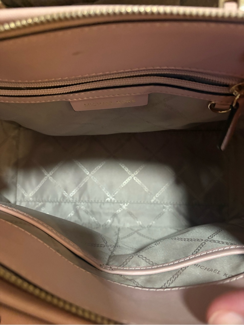 Michael Kors Light Pink Saffiano Leather Satchel with Crossbody Strap - Picture 4 of 11